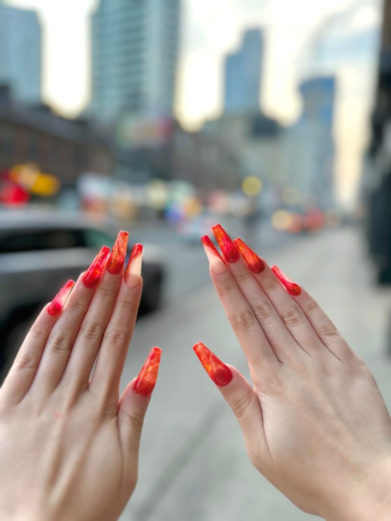 Inside Natural Nail Bar, downtown Toronto